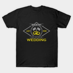 Bachelor party with Wedding ring for Wedding T-Shirt